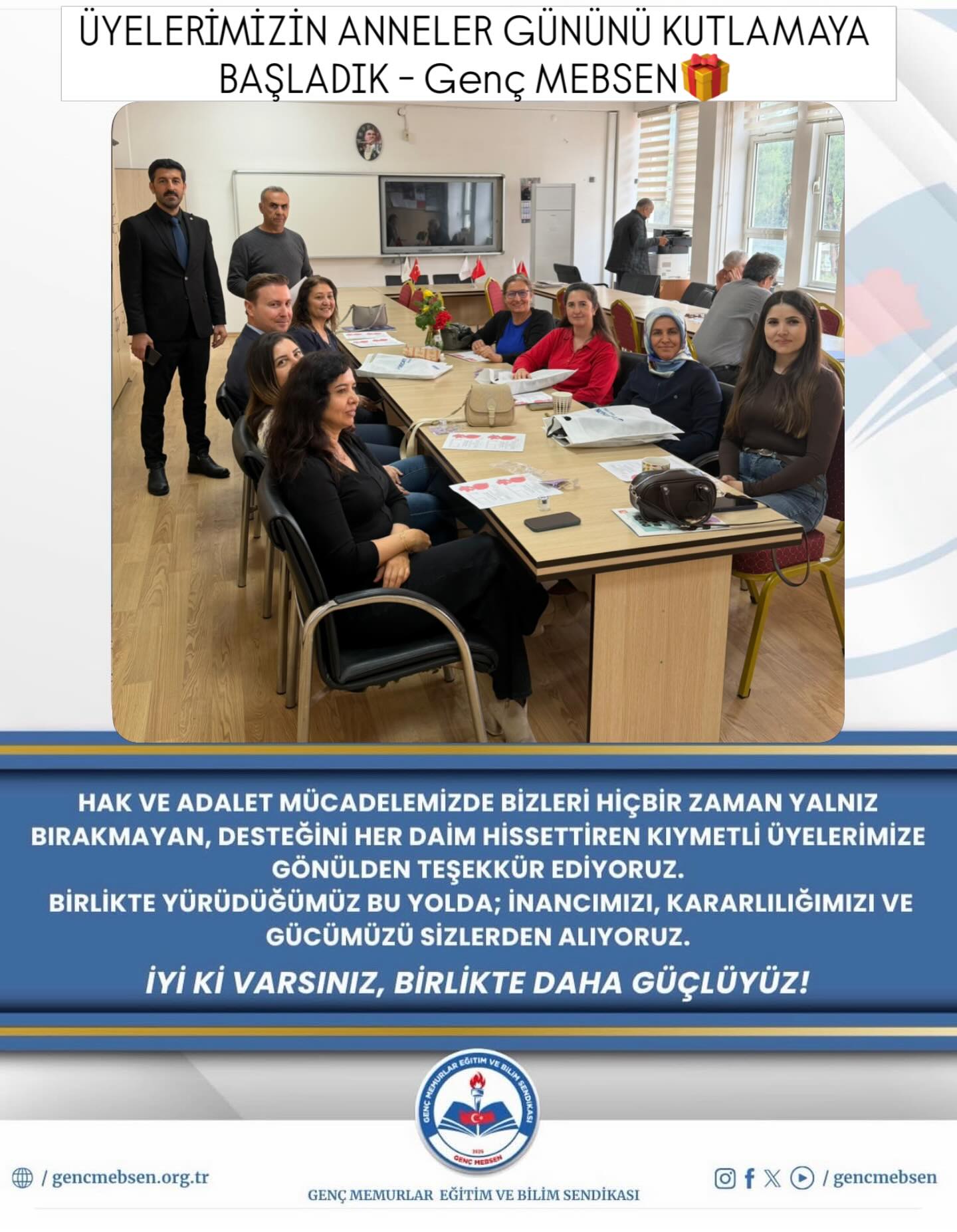 Genç MEBSEN Olarak Üyelerimizin Anneler Gününü Kutlamaya Başladık